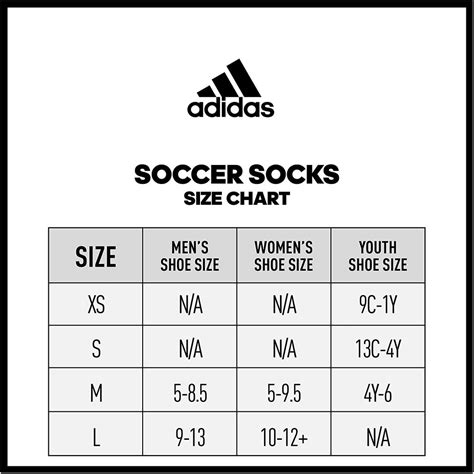 adidas sock size chart